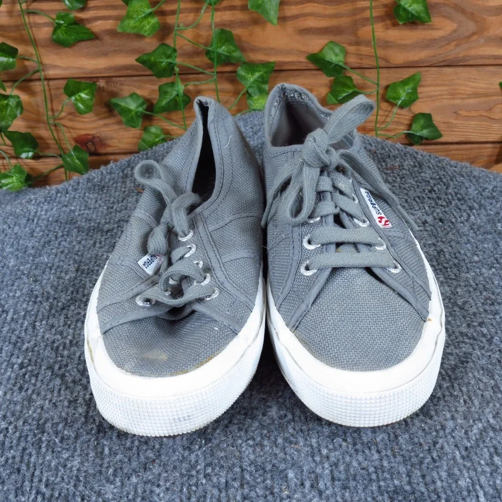 Superga 2750 Cotu‎ Classic Women Sneaker Size 7 Casual Everyday Grey Canvas